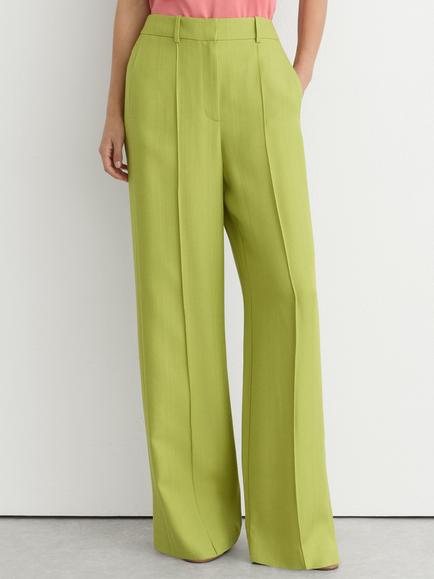 Reiss Jodie Tailored Wide Leg Trousers, Green, Green