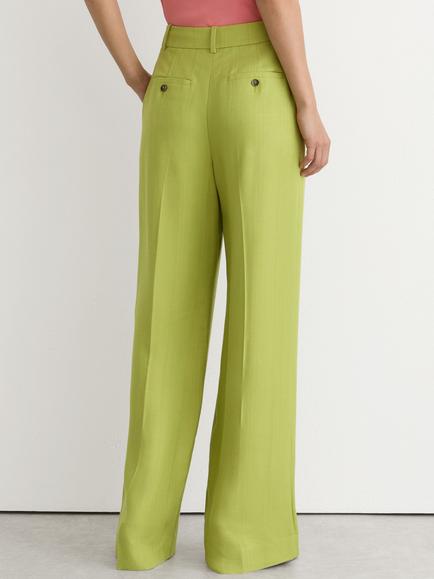 Reiss Jodie Tailored Wide Leg Trousers, Green - view 2, Green