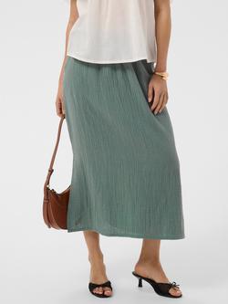 KAFFE Vafla Midi Skirt, Balsam Green, Balsam Green