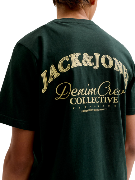 Jack & Jones Kids' Back Print T-Shirt, Scarab - view 2, Scarab