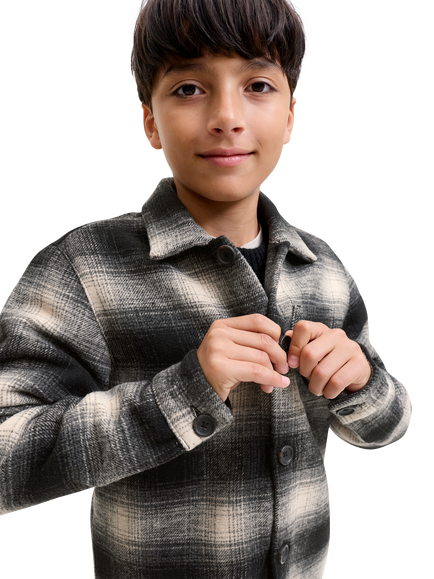 Jack & Jones Kids' Soho Check Twill Overshirt, Multi - view 2, Multi