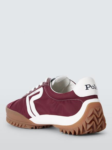 Ralph Lauren Polo Ralph Lauren Tread Leather Low-Top Trainers, Wine - view 2, Wine