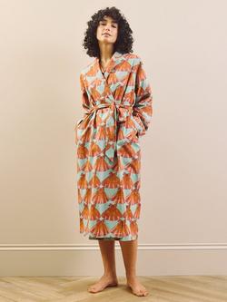 Their Nibs Cotton Grandpa Robe, Aqua, Aqua