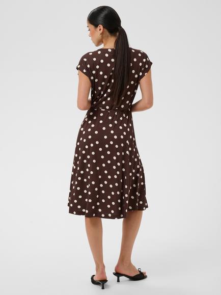 KAFFE Kabella Jersey Dress, Chocolate - view 2, Chocolate Brown