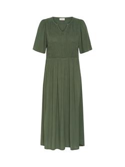 KAFFE Valery Smocked Dress, Thyme - view 2, Thyme