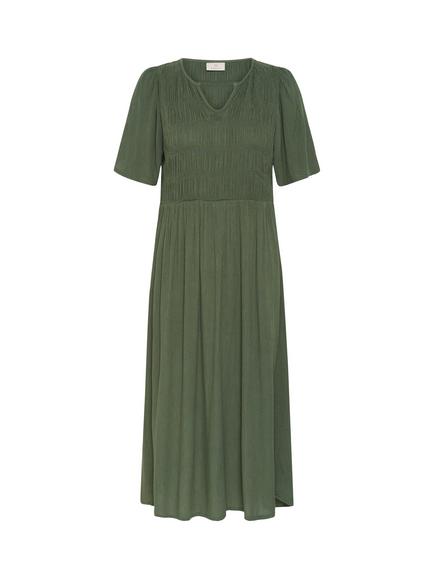 KAFFE Valery Smocked Dress, Thyme - view 2, Thyme