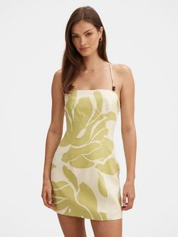 Forever New Isla Beaded Mini Dress, Light Ravina, Light Ravina