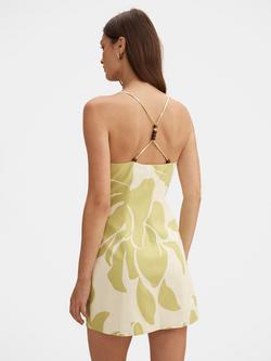 Forever New Isla Beaded Mini Dress, Light Ravina - view 2, Light Ravina