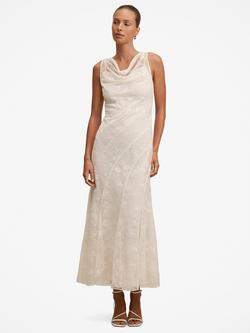 Forever New Jenna Panelled Midi Dress, Ecru, Ecru