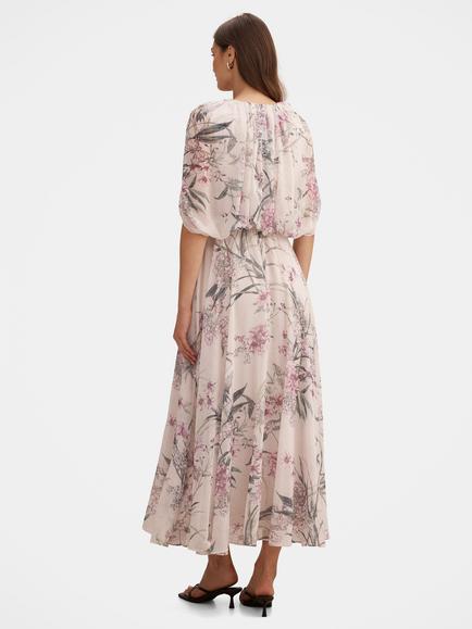 Forever New Jodie Gathered Cape Maxi Dress, Petalbrook Floral - view 2, Petalbrook Floral