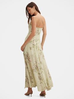 Forever New Kimora Strapless Floral Midi Dress, Sage - view 2, Sage