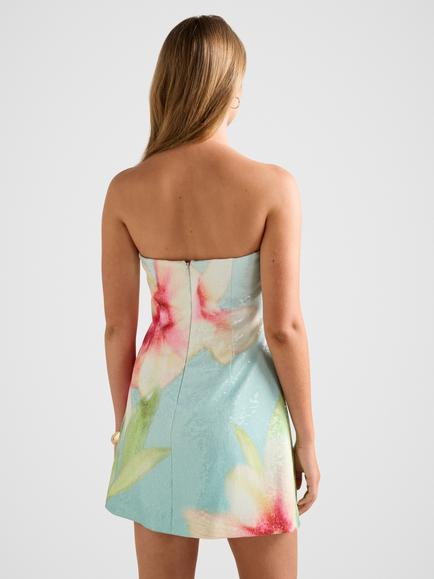 Forever New Ria Strapless Sequin Mini Dress, Capella Floral - view 2, Capella Floral