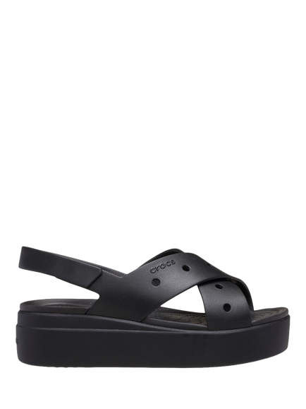 Crocs Brooklyn 4U Cross Strap Sandals, Black