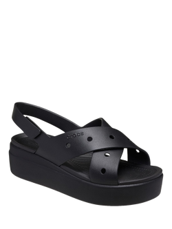 Crocs Brooklyn 4U Cross Strap Sandals - view 2, Black