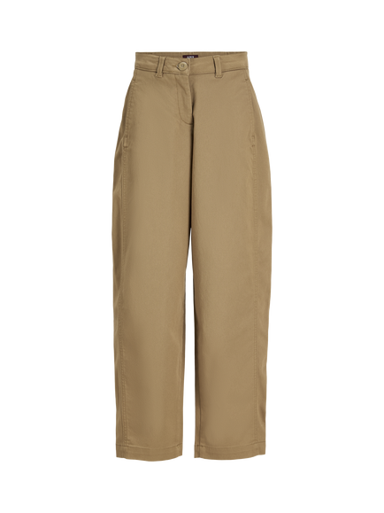JJXX Kids' Hazel Cotton Blend Trousers, Petrified Oak, Petrified Oak