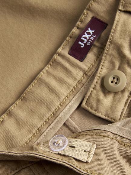 JJXX Kids' Hazel Cotton Blend Trousers, Petrified Oak - view 2, Petrified Oak