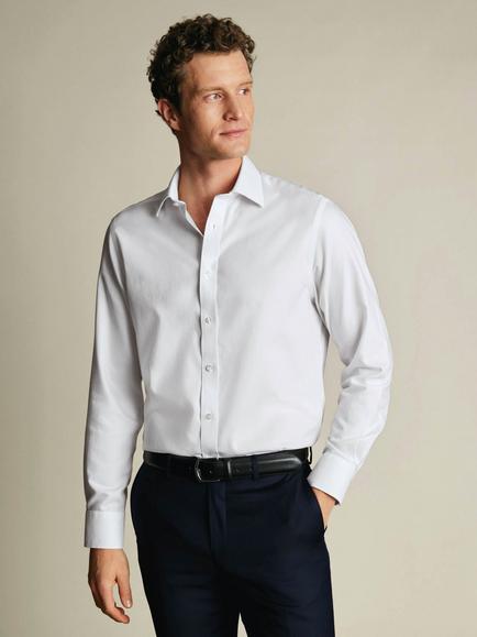 Charles Tyrwhitt Slim Fit Cotton Oxford Shirt, White - view 2, White