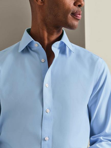 Charles Tyrwhitt Slim Fit Cotton Shirt - view 2, Sky Blue