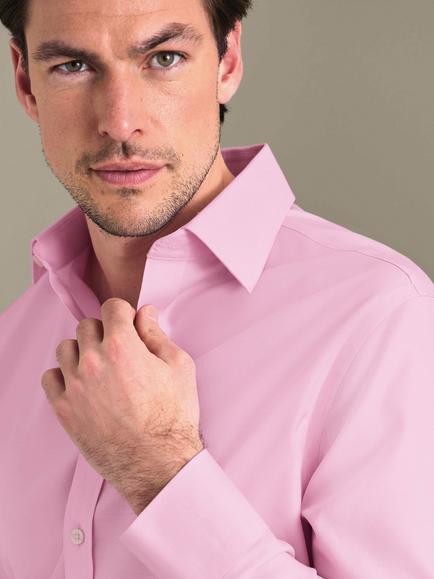 Charles Tyrwhitt Slim Fit Cotton Shirt - view 2, Light Pink