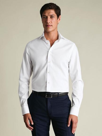 Charles Tyrwhitt Slim Fit Cotton Shirt, White, White