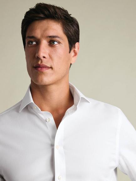 Charles Tyrwhitt Slim Fit Cotton Shirt, White - view 2, White