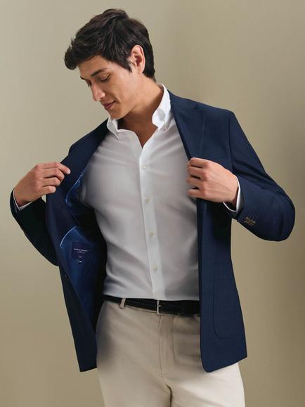 Charles Tyrwhitt Proper Wool Blend Blazer, Navy, Navy