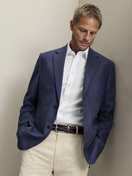 Charles Tyrwhitt Wool Silk Blend Blazer, Indigo Blue