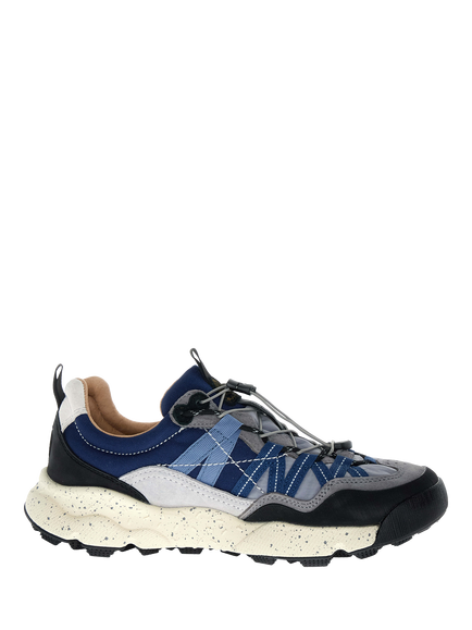 Flower Mountain Iwano 2 Suede Blend Waterproof Lace-Up Hiking Trainers, Blue Light, Blue Light