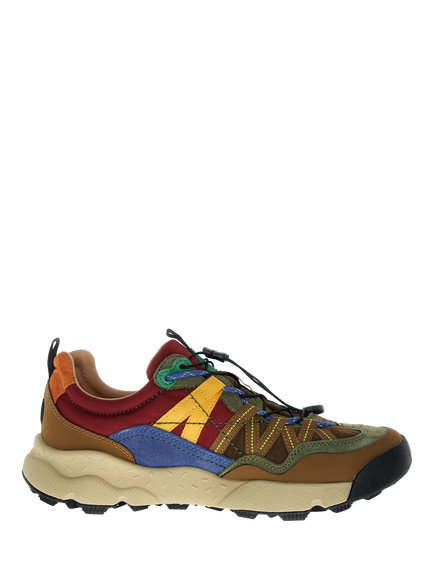 Flower Mountain Iwano 2 Suede Blend Waterproof Lace-Up Hiking Trainers, Multi, Multi Multi