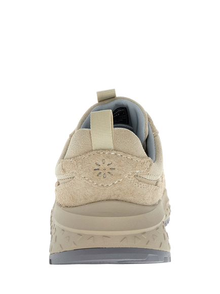 Flower Mountain Wave Hairy Lace Up Trainers, Beige - view 2, Beige
