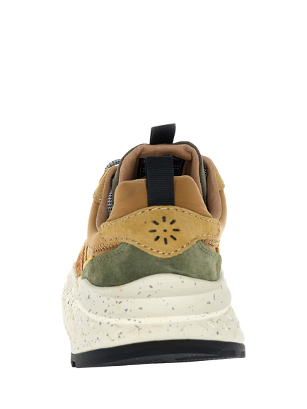 Flower Mountain Wave Suede Blend Lace-Up Trainers, Multi - view 2, Multi Multi