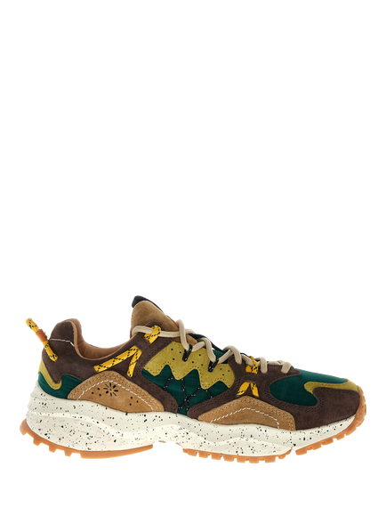 Flower Mountain Yamabushi Suede Rich Lace-Up Trainers, Multi, Multi Multi