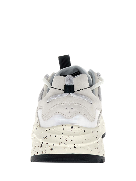 Flower Mountain Yamabushi Suede Rich Lace-Up Trainers, Off White - view 2, White Off White