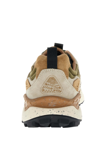 Flower Mountain Yamano 3 Lace Up Trainers, Cream Brown Taupe - view 2, Cream Brown Taupe