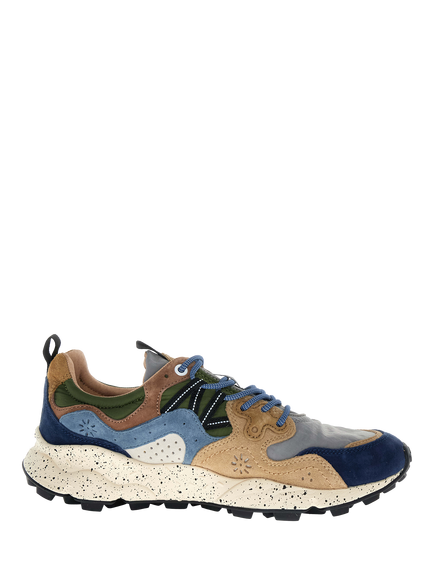 Flower Mountain Yamano 3 Suede Rich Lace-Up Trainers, Multi, Multi Multi