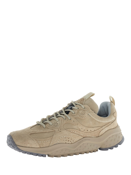 Flower Mountain Wave Hairy Lace Up Trainers, Beige - view 2, Beige