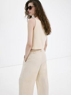 Mango Bonnie Square Neck Button-Front Camisole, Stone - view 2, Stone
