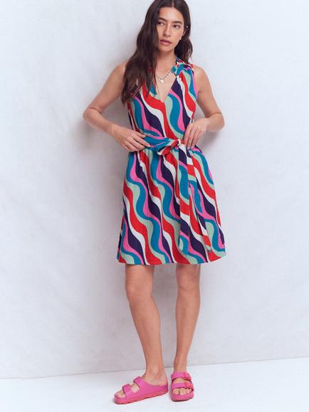 Boden Viv Abstract Print Sleeveless A-Line Mini Dress, Multiress, Multi