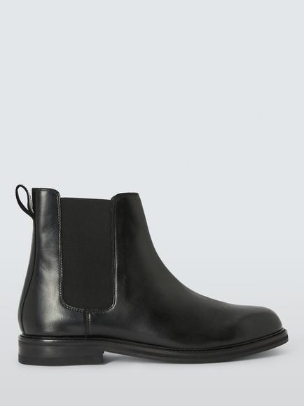 John Lewis Richmond Leather Chelsea Boots, Black, Black