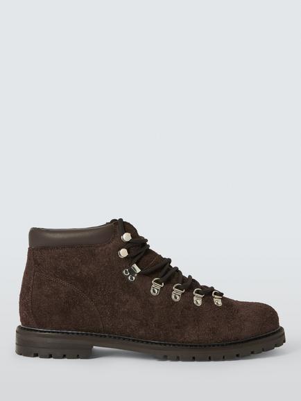 John Lewis Snowdon Lace Up Hiking Boots, Brown, Brown