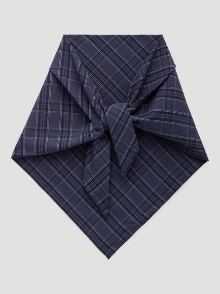 HUSH Oversized Cotton Scarf, Navy, Navy