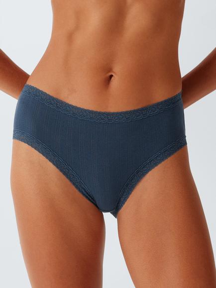 John Lewis Pointelle Shorty Knickers, Pack of 3, Blue/Pink - view 2, Blue/Pink