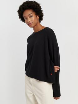 Chinti & Parker Wool Rich Ultra Light Relaxed Jumper, Black, Black