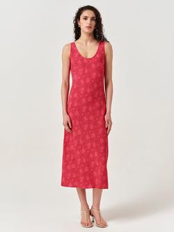 Ghost Paloma Crepe Midi Slip Dress, Pink, Pink