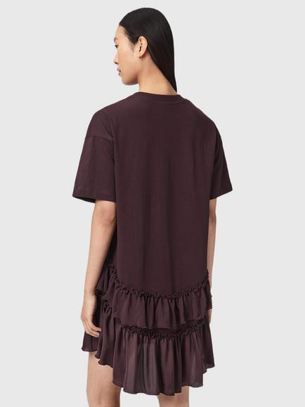 AllSaints Feyre Dress, Burgundy Red - view 2, Burgundy Red