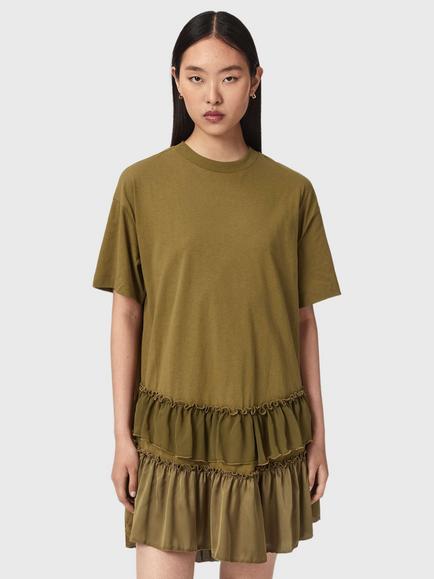 AllSaints Feyre Dress, Khaki Green, Khaki Green