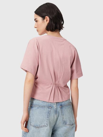 AllSaints Eden Artia Cotton T-Shirt, Woodrose Pink - view 2, Woodrose Pink