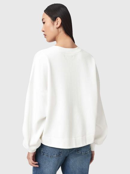 AllSaints Reflex Lila Crew Neck Jersey Top, Optic White - view 2, Optic White