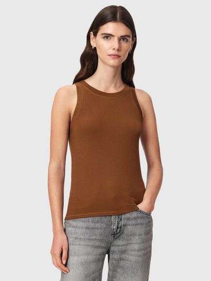 AllSaints Rina Tank Top, Caramel Brown, Caramel Brown