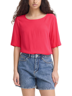 ICHI Ihmarrakech Boat Neck Blouse, Azalea, Azalea